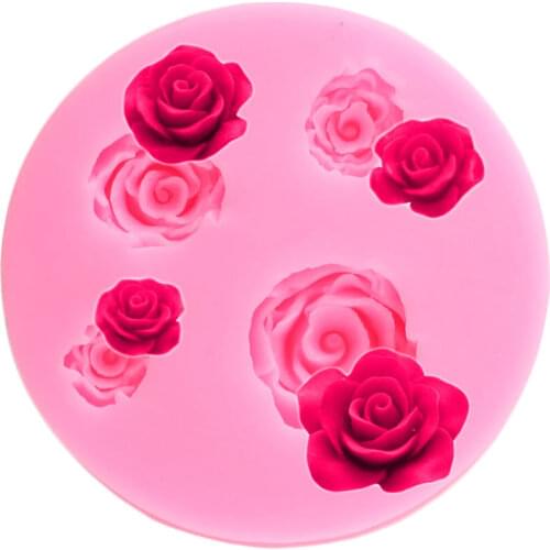 Rose Flower Silicone Mold Wedding Fondant Molds Cake Decorating Tools Cupcake Chocolate Gumpaste Soap Polymer Clay Resin Moulds