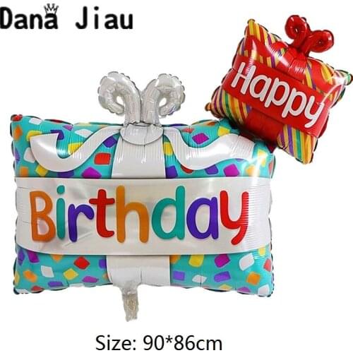 Wedding Big BIRTHDAY Gift Foil Balloon Girl Happy Birthday Decorations Kids Ball Supplies 8 Years Old Baby Shower Celebration