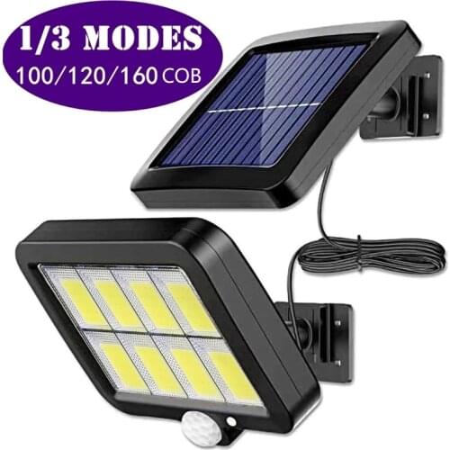 160COB Solar Lights Outdoor Sun Light Waterproof PIR Motion Sensor Solar Garden Lamp LED Street Wall Light for Garden Decoration