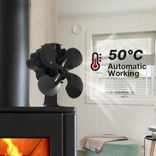 In Stock Stove Fan Wood Stove Fans Fireplace Fan Heat Powered Fan With 4 Blade Stove Fan High Quality