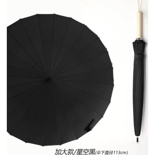 Double Long Handle Umbrella Windproof Large Reinforcement Umbrella Non Automatic Paraguas Grande Household Merchandises EF50UB