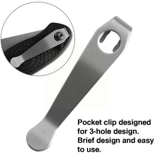 1PC Titanium Alloy Belt Clip Back Is Suitable For A Of Knife Variety Pocket Lightweight Of Folding Clips Models D9A5