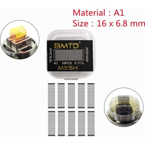 10Pcs Mesh Style Coils A1 0.13Ohm S316 0.12Ohm Ni80 0.16Ohm Heating Coil Wire For Wotofo Profile RDA Unity RTA DIY Coil