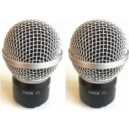 2PCReplacement Cartridge Capsule Microphone Head for Shure SM58 SM58S SM58LC BETA58 BETA58A BETA PGX24 SLX24 Wireless Microphone