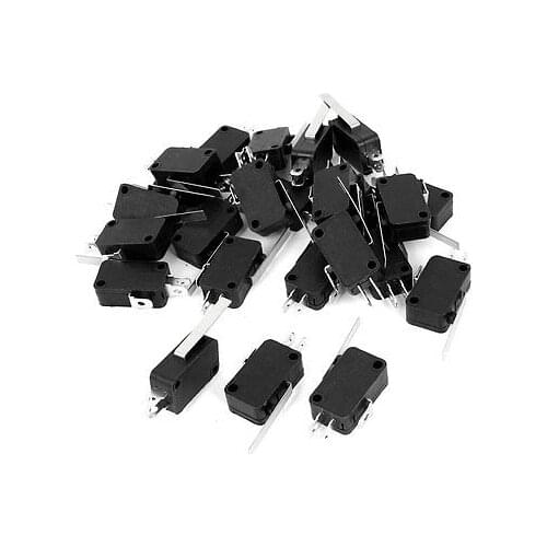 24 Pcs Long Straight Hinge Lever Micro Limit Switch KW8 NO NC AC/DC 125V 250V