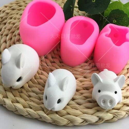 3D Duck Rabbit Silicone Fondant Mould Cake Decorating Tools Soap Candle Molds Kitchen Accessories