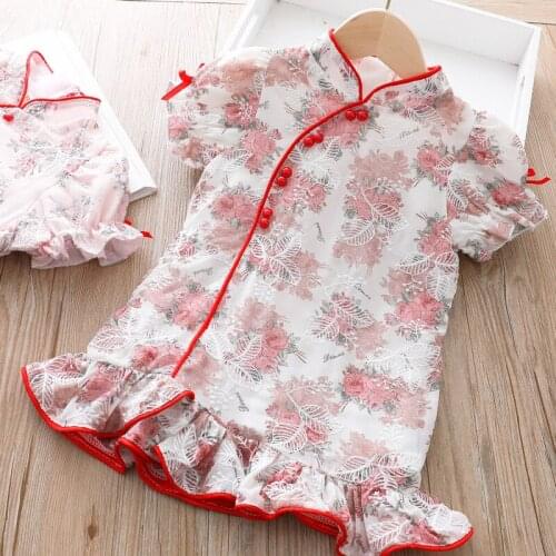 Kids Clothes Baby Girl Dresses 3 Years Chinese Style Baby Girl Cute Dress Children Clothes National Clothes Toddler Girl Ropa