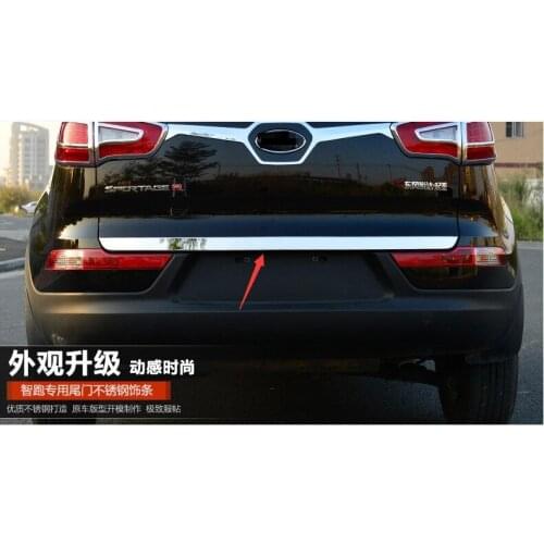 For KIA SportageR 2009 2010 2011 2012 2013 2014 2015 5dr High quality stainless steel Rear Trunk Lid Cover Trim ger