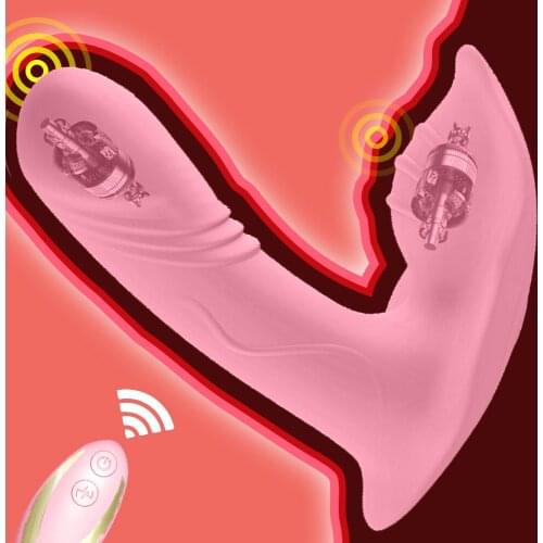 Dual Motors Wearable Butterfly Panties Vibrator Sex Toys For Women Wireless Remote Dildo Vibrator G Spot Clitoris Stimulator