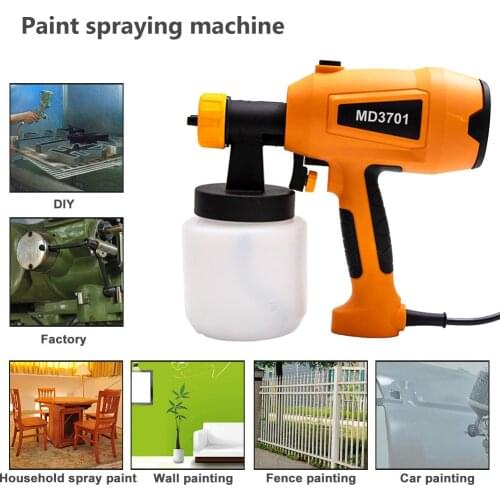 550W Electric Paint Sprayer Detachable Household Flow Control Airbrush High Pressure Spray Tools 4 Nozzles Easy Spraying Clean