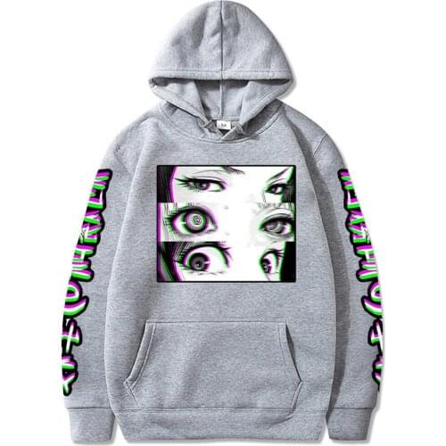 New Prison School Eyes Sad Japanese Anime Printing Men/Women Hoodie Long Sleeve Fashion Designer Streetwear