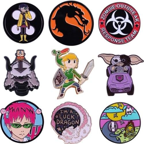 Classic Game Cartoon Anime Character Enamel Brooch Pins Badge Lapel Pin Brooches Collar Jeans Jacket Fashion Jewelry Accessories