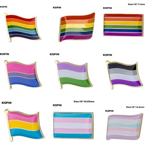 LGBT Pride Rainbow Flag Pinback Button Badge Support Gay Lesbian Symbol Pin