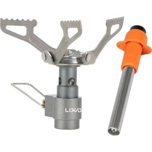 Lixada 3000T Titanium Alloy Outdoor Gas Burner Gas Stove + Cooking Lighter Outdoor Camping Stove Cooking Set Camping Equipment
