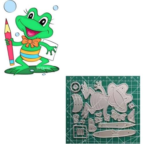 Frog Metal Cutting Dies Stencils Diy Scrapbooking Po Decorative Embossing Birthday Paper Cards