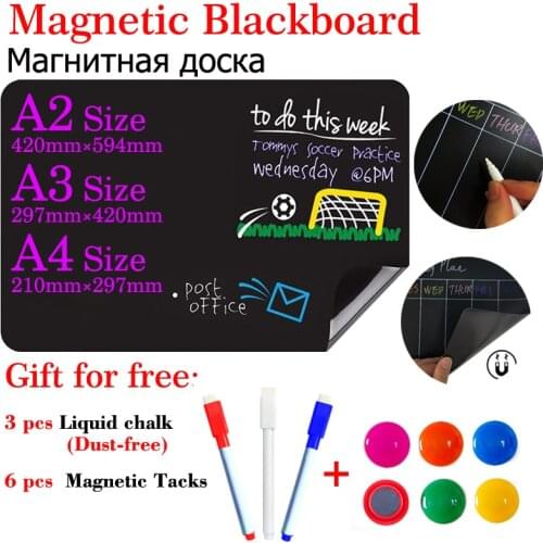 Magnetic Blackboard for Kids Dust-free Chalkboard Fridge Stickers Home Office Message Boards Magnets Wall Stickers Message Table