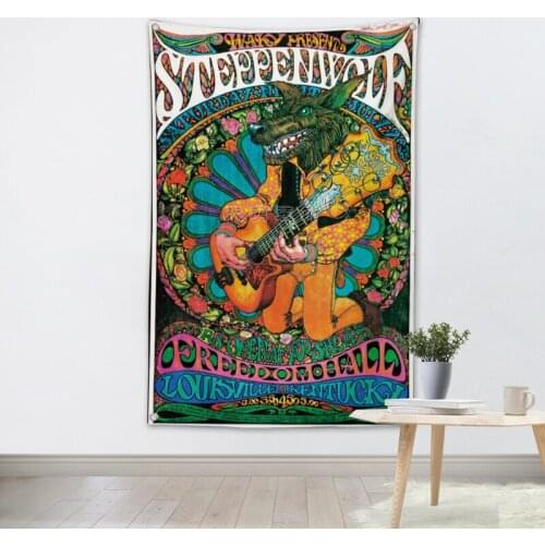 STEPPEN WOIT Rock Band Poster wall sticker Hanging Art Waterproof Cloth Polyester Fabric Flags banner Bar Cafe Hotel Decor