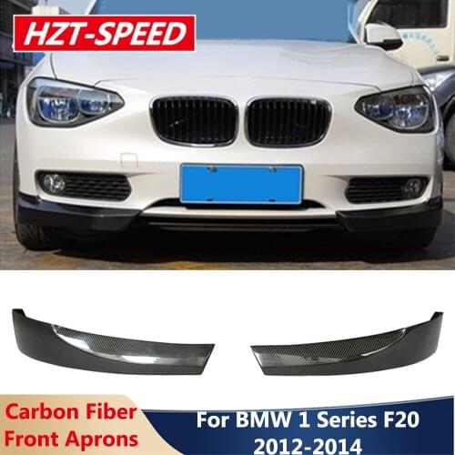 2 PCS Carbon Car Front Lip Fiber Material Bumper Aprons Side Splitter Body Kit For BMW 1 Series F20 116i 118i 125i