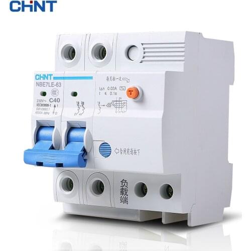 CHINT Leakage Protector Switch NBE7LE 2P 40A Home Electric Shock Protection Bipolar C40