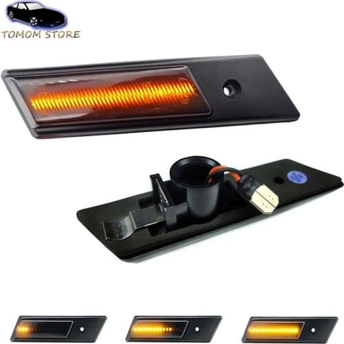 Sequential Blinker Car Side Marker Indicator LED Light for BMW E24 E28 E30 E32 E34 E36 M3 M5 Amber Turn Signal Lamp