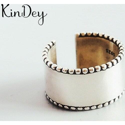 Simple Silver Color Smooth Rings For Women Lady Large Adjustable Finger Rings Party Gifts