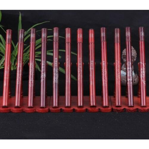 Rosewood inlaid rosewood fragrance silver incense tube tube red sandalwood incense bucket Aloes lying incense sandalwood