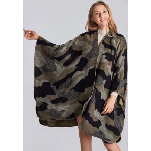 Fashion Luxury Brand Jacquard Cashmere Scarf Women Poncho Cloak Autumn Winter Warm Shawl Capes Pashmina Blanket Scarves