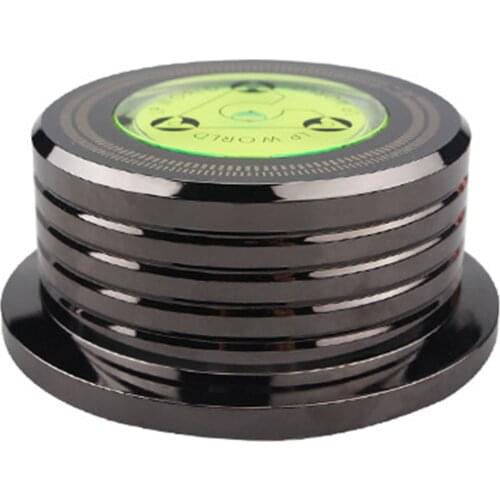 Record Weight Stabilizer 50Hz Bubble Level Speed Detection Turntable LP Disc Stabilizer Clamp for Vinyl Record Player