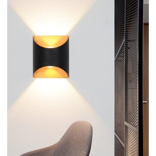 Led wall lamp bedroom bathroom villa hotel indoor sitting room livingroom background wall nordic light wall sconce indoor