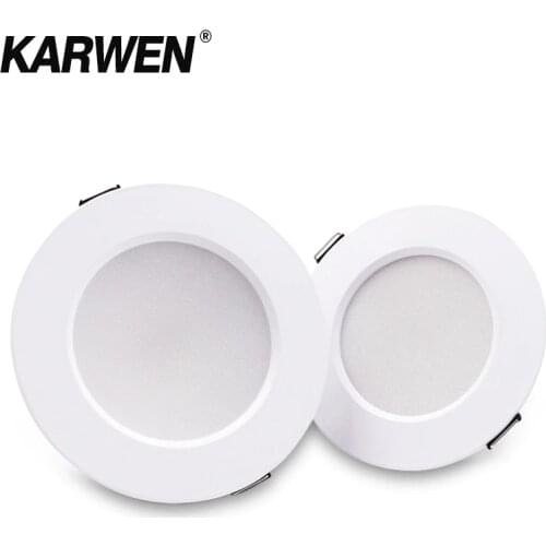 KARWEN LED Downlight 5W 7W 9W 12W 15W white body Ceiling light Cold Warm white led light AC 220V 230V 240V for Living room