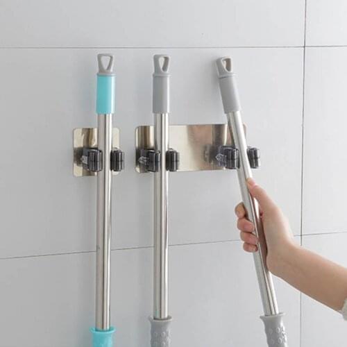 Traceless Sucker Hook Multifunctional Kitchen Rag Tools Broom Hanger Suction Cup Brush Storage Rack 1 PC Mop Holder