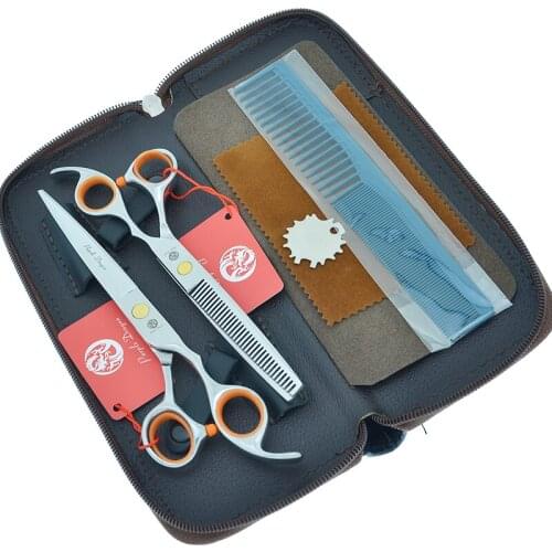 Japan 440C 7.0" Big Human Hair Cutting Scissors Barbers Tijeras Professional Hair Scissors Hairdressing Thinning Shears A0129B