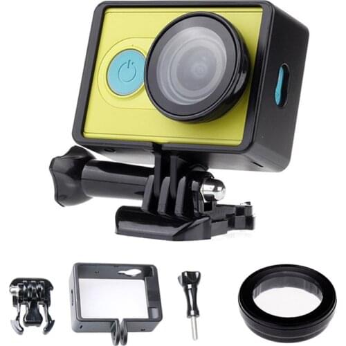 XIAO MI Xiaoyi UV Filter Lens Protector and Portable Protective Frame For Xiaomi yi xiaoyi Action Sports Camera Accessories