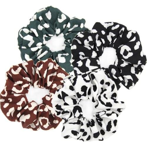 Furling Girl 1PC Leopard Print Elastic Hair Bands Striped Hair Scrunchies Ponytail Holder for Women Hair Accessories