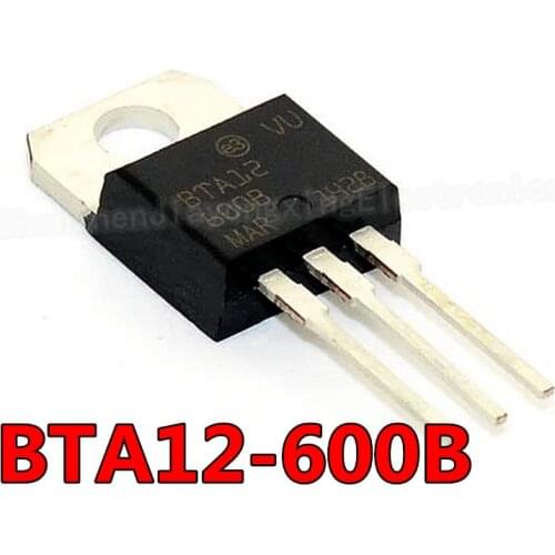 10PCS BTA12-600B TO-220 BTA12-600 TO220 BTA12 new and original IC