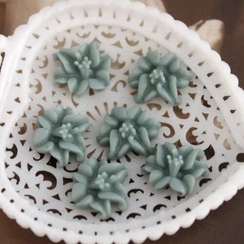 25PCS 14mm x 12mm Gerbera Flower Resin Cabochon Jewelry Supplies Decoration DIY findings- (CAB-G-11)