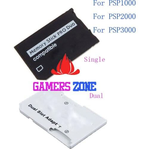 Micro SD TF to Memory Stick MS Pro Duo For PSP 1000 2000 3000 Card Dual 2 Slot Adapter Converter