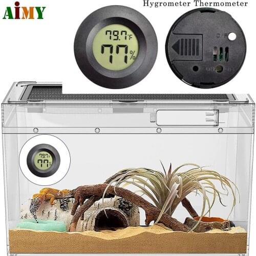 Mini Digital Hygrometer Thermometer For Reptile Turtle Terrarium Aquarium Tank Accessories Temperature Humidity