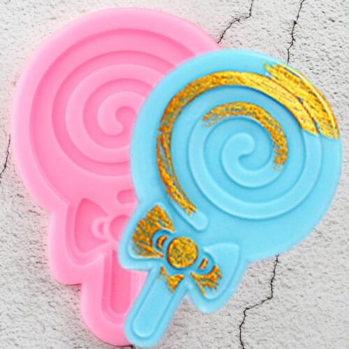 Swirl Flower Bows Lollipop Silicone Mold Baby Party Cupcake Topper Fondant Cake Decorating Tools Candy Chocolate Gumpaste Moulds