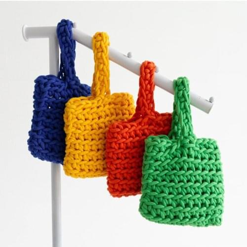 Designer Knitted Hand Bags Summer Beach Bag Lady Small Tote Quality Bali Purses 2022 Casual Colorful Rope Woven Women Handbags