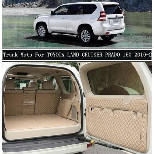 For TOYOTA LAND CRUISER PRADO 150 FJ150 5 7 Seats 2010-2021 Full Rear Trunk Tray Liner Cargo Mat Floor Protector Foot Pad Mats