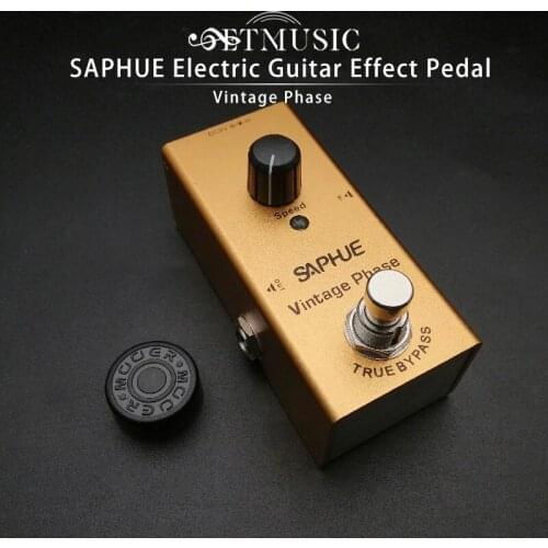 SAPHUE Electric Guitar Vintage Phase Pedal Speed Knob Effect Pedal Mini Single Type DC 9V True Bypass