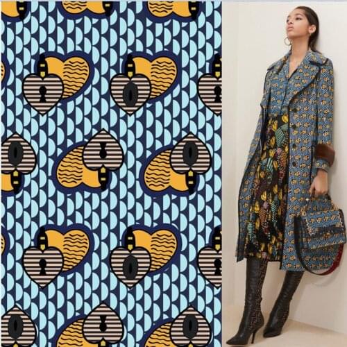 European G brand new spring/summer custom printed fabric Love scale pattern fabric factory shop support G logo customization