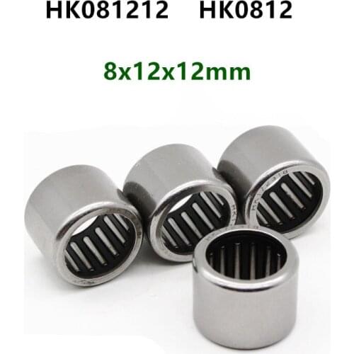 50pcs/100pcs needle bearings HK081212 HK0812 8mm x 12mm x 12mm miniature Drawn cup needle roller bearing 8x12x12 mm