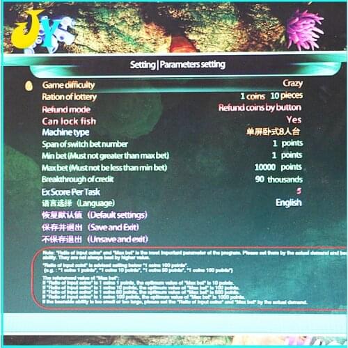 Fishing Hunter Games PCB 2 players 35 In Fish Game Board With Small keyboard Harness For Arcade/Casino Game Board