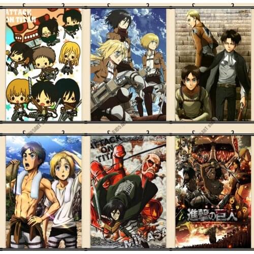 Canvas Painting Anime Attack on Titan Wall Art Posters and Prints Nordic Room Decor Pictures for Living Kids Home Decoration