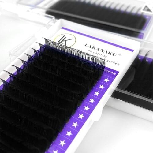 LAKANAKU Matte Volume Lashes Classic Individual Eyelashes Extensions Professional Grafting Eye Lash Extension