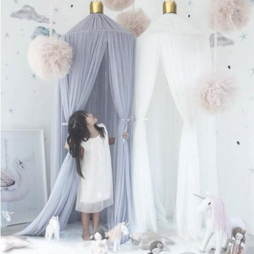 Mosquito Net Canopy with Stars Girls Princess Canopy Netting Baby Crib Cot Bed Curtains Kids Children Play Tents Foldable Indoor