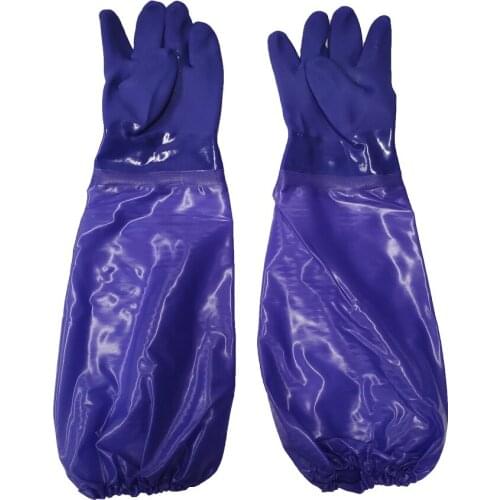 70cm Non-Slip Oil Resistant Work Gloves Warm Long Sleeve Rubber Gloves