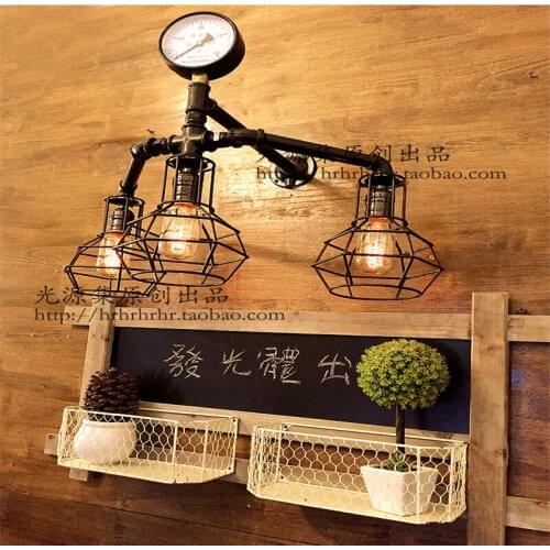 Industrial wall lamps creative Europe United States retro industrial revolution wall light loft Edison lampshade wall sconce